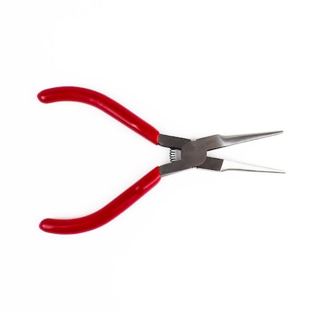 Excel Blades Needle Nose Pliers, Spring Loaded Carbon Steel 6" Serrated, 6pk 55560